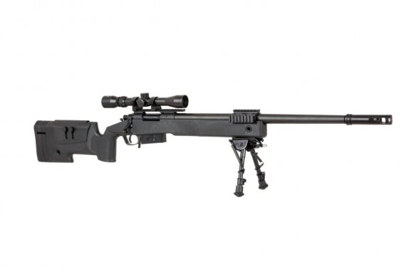 SA-S03 CORE™ Sniper Rifle Replica with Scope and Bipod - Black 10