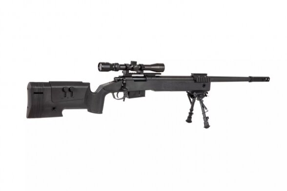 SA-S03 CORE™ Sniper Rifle Replica with Scope and Bipod - Black 5