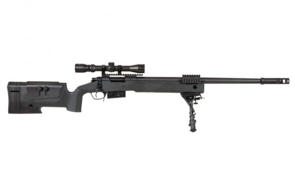 SA-S03 CORE™ Sniper Rifle Replica with Scope and Bipod - Black 8