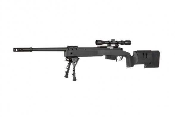 SA-S03 CORE™ Sniper Rifle Replica with Scope and Bipod - Black 1
