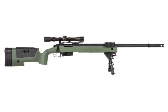SA-S03 CORE™ Sniper Rifle Replica with Scope and Bipod - Olive Drab 3