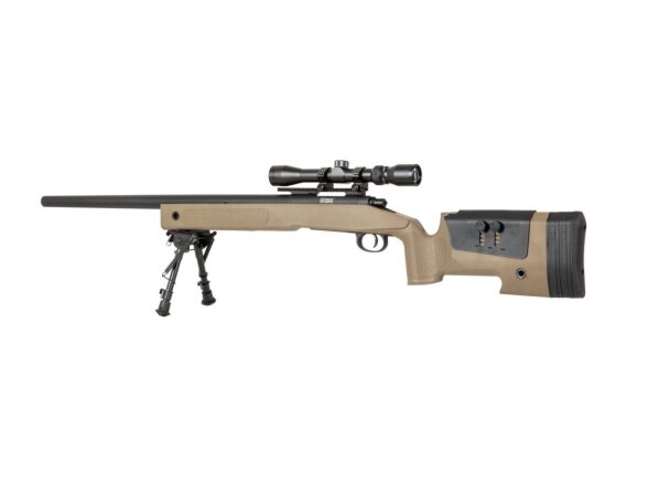 SA-S02 CORE™ Sniper Rifle Replica with Scope and Bipod - Tan 11 SA-S02 CORE™ Sniper Rifle Replica with Scope and Bipod - Tan 11