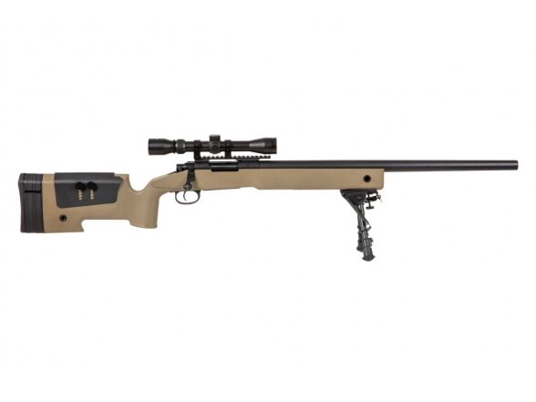 SA-S02 CORE™ Sniper Rifle Replica with Scope and Bipod - Tan 3 SA-S02 CORE™ Sniper Rifle Replica with Scope and Bipod - Tan 3
