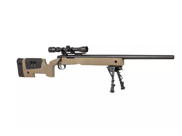 SA-S02 CORE™ Sniper Rifle Replica with Scope and Bipod - Tan 6 SA-S02 CORE™ Sniper Rifle Replica with Scope and Bipod - Tan 6
