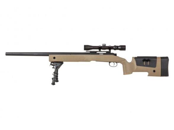 SA-S02 CORE™ Sniper Rifle Replica with Scope and Bipod - Tan SA-S02 CORE™ Sniper Rifle Replica with Scope and Bipod - Tan