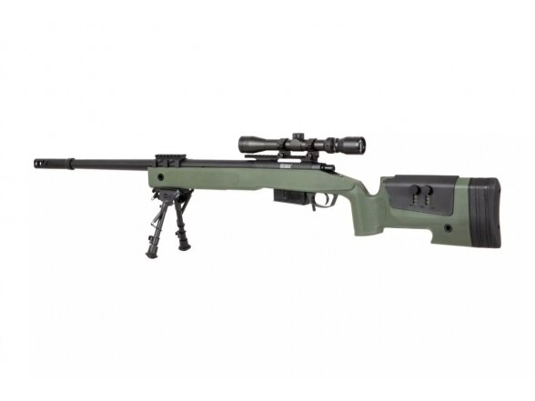 SA-S03 CORE™ Sniper Rifle Replica with Scope and Bipod - Olive Drab 2