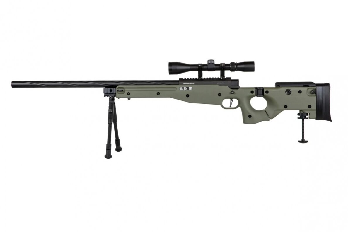 Specna Arms SA-S14 sniper airsoft rifle with scope and bipod Olive Specna Arms SA-S14 sniper airsoft rifle with scope and bipod Olive