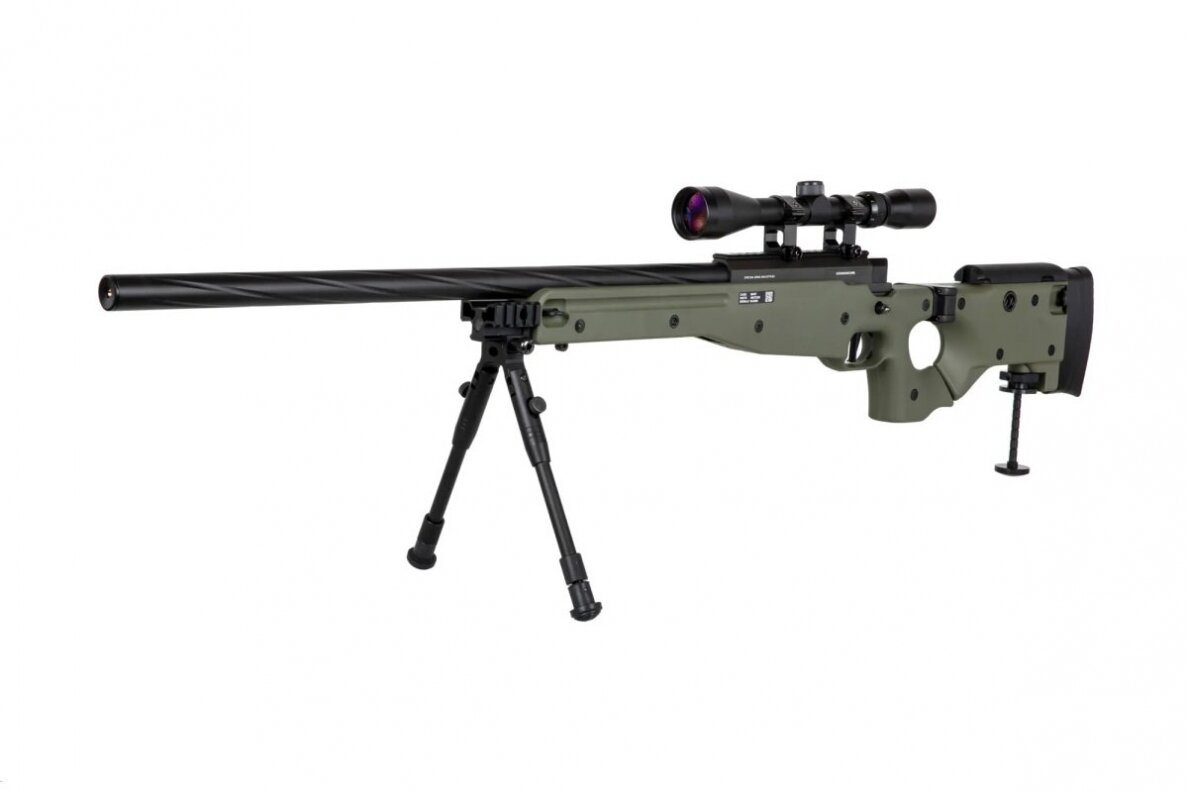 Specna Arms SA-S14 sniper airsoft rifle with scope and bipod Olive 2 Specna Arms SA-S14 sniper airsoft rifle with scope and bipod Olive 2