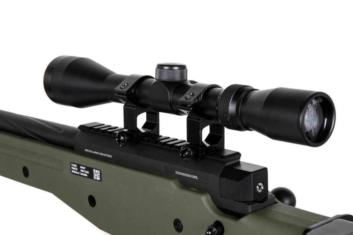 Specna Arms SA-S14 sniper airsoft rifle with scope and bipod Olive 4 Specna Arms SA-S14 sniper airsoft rifle with scope and bipod Olive 4