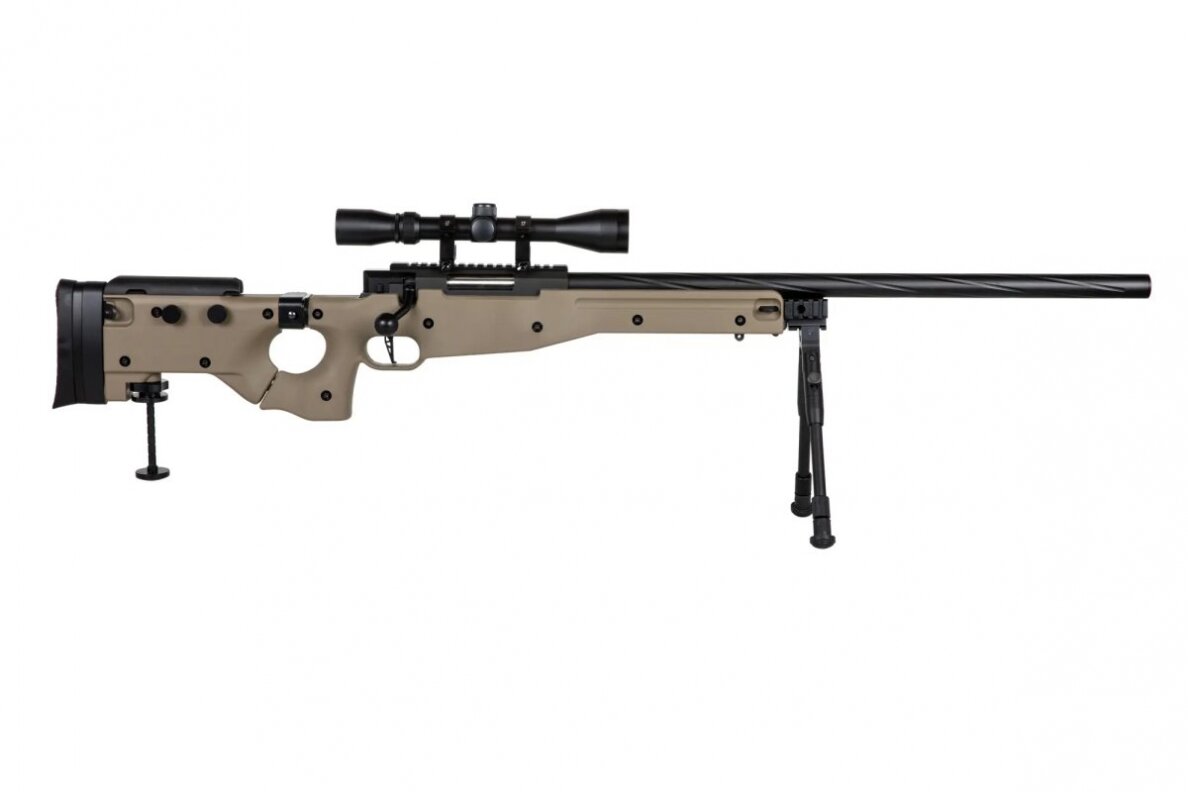 Specna Arms SA-S14 sniper airsoft rifle with scope and bipod Tan 2