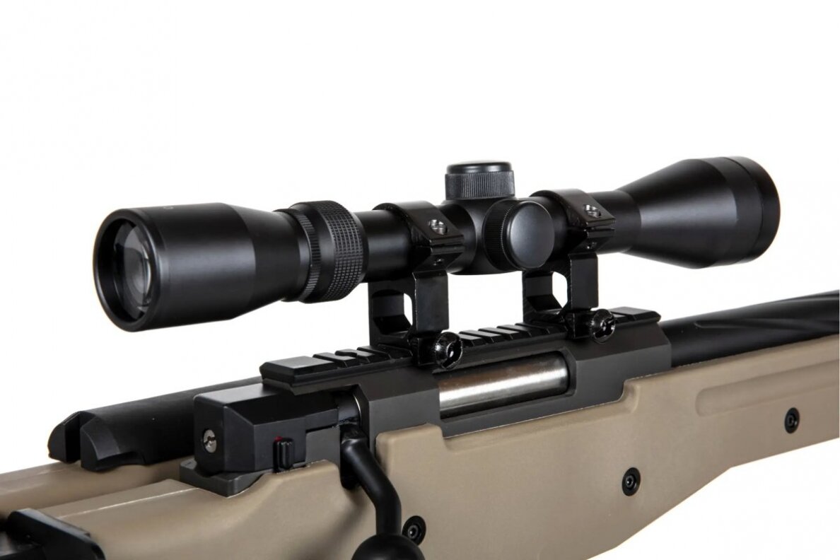 Specna Arms SA-S14 sniper airsoft rifle with scope and bipod Tan 7