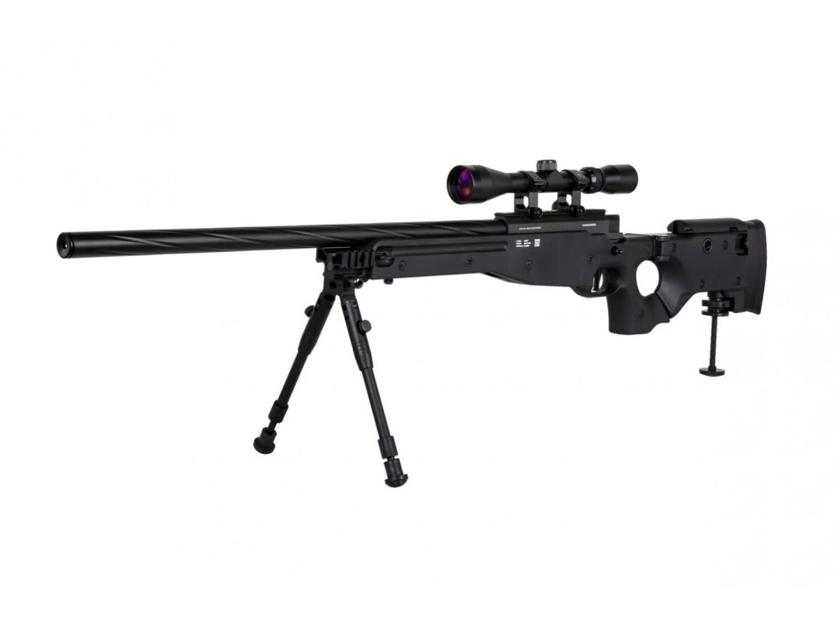 Specna Arms SA-S14 sniper airsoft rifle with scope and bipod Black 3 Specna Arms SA-S14 sniper airsoft rifle with scope and bipod Black 3
