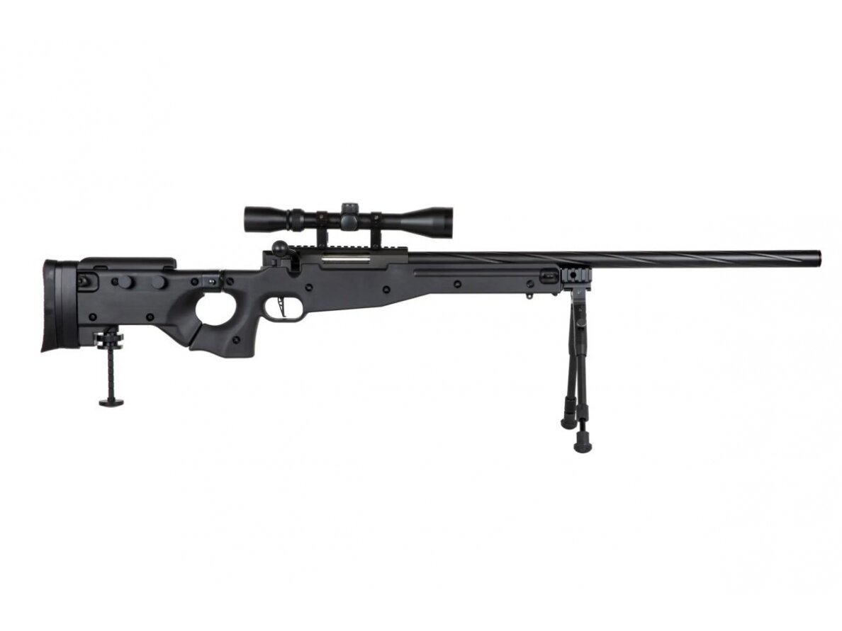 Specna Arms SA-S14 sniper airsoft rifle with scope and bipod Black 4 Specna Arms SA-S14 sniper airsoft rifle with scope and bipod Black 4