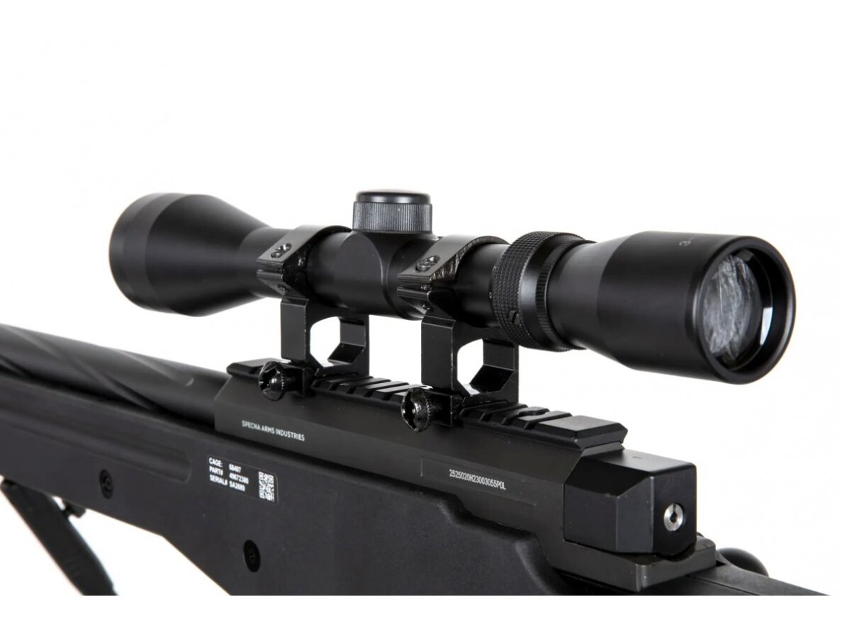 Specna Arms SA-S14 sniper airsoft rifle with scope and bipod Black 5 Specna Arms SA-S14 sniper airsoft rifle with scope and bipod Black 5
