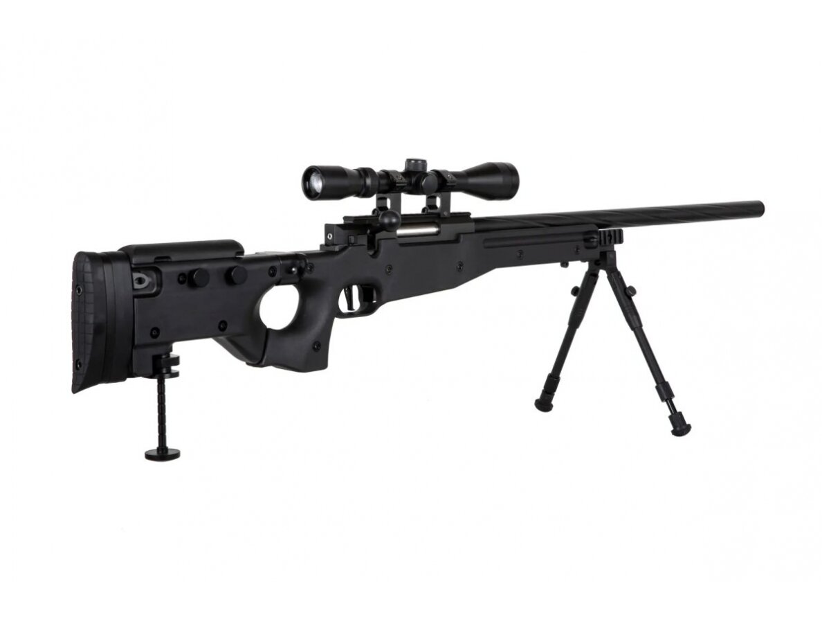 Specna Arms SA-S14 sniper airsoft rifle with scope and bipod Black 6 Specna Arms SA-S14 sniper airsoft rifle with scope and bipod Black 6