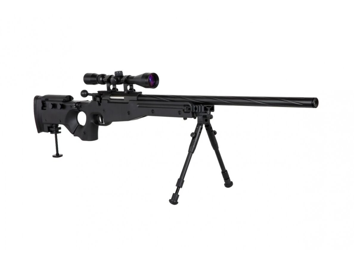 Specna Arms SA-S14 sniper airsoft rifle with scope and bipod Black 7 Specna Arms SA-S14 sniper airsoft rifle with scope and bipod Black 7