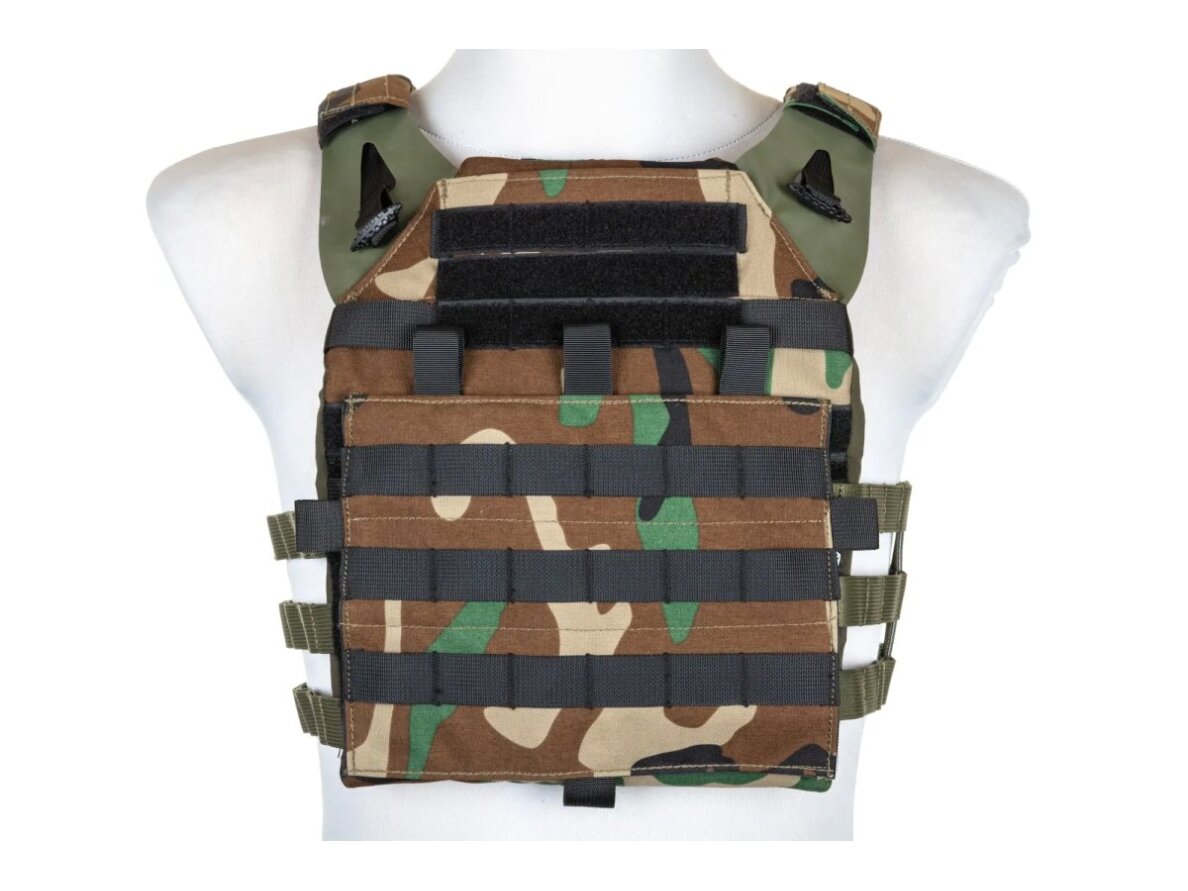 Specna Arms Tactical Plate Carrier type waistcoat with assault panel Woodland 1 Specna Arms Tactical Plate Carrier type waistcoat with assault panel Woodland 1