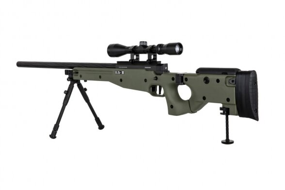 Specna Arms SA-S14 sniper airsoft rifle with scope and bipod Olive 1 Specna Arms SA-S14 sniper airsoft rifle with scope and bipod Olive 1