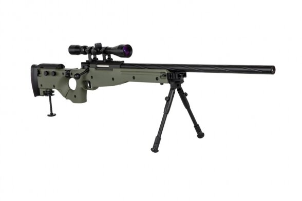 Specna Arms SA-S14 sniper airsoft rifle with scope and bipod Olive 3 Specna Arms SA-S14 sniper airsoft rifle with scope and bipod Olive 3