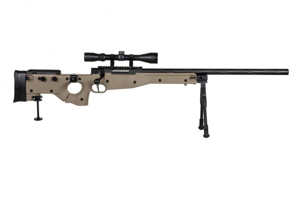 Specna Arms SA-S14 sniper airsoft rifle with scope and bipod Tan 2