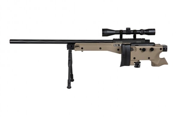 Specna Arms SA-S14 sniper airsoft rifle with scope and bipod Tan 6