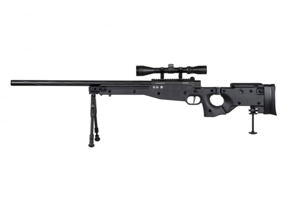 Specna Arms SA-S14 sniper airsoft rifle with scope and bipod Black Specna Arms SA-S14 sniper airsoft rifle with scope and bipod Black