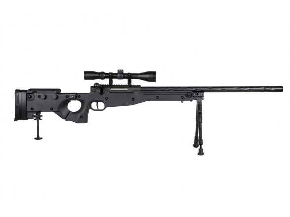 Specna Arms SA-S14 sniper airsoft rifle with scope and bipod Black 4 Specna Arms SA-S14 sniper airsoft rifle with scope and bipod Black 4