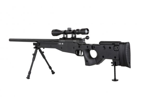 Specna Arms SA-S14 sniper airsoft rifle with scope and bipod Black 1 Specna Arms SA-S14 sniper airsoft rifle with scope and bipod Black 1