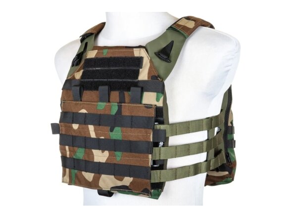 Specna Arms Tactical Plate Carrier type waistcoat with assault panel Woodland 2 Specna Arms Tactical Plate Carrier type waistcoat with assault panel Woodland 2