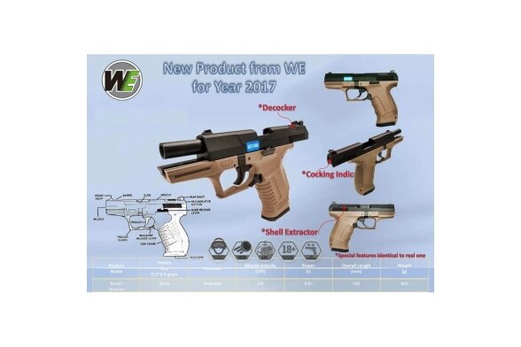 Šratasvydžio pistoletas  Walther P99 Compact, Dual-Tone 3