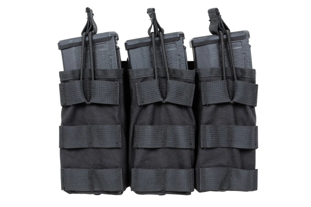 Trigubas Open Tactical Molle krepšelis AR-15, Juodas