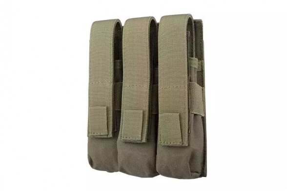 Triple magazine pouch for MP5 type magazines - olive Triple magazine pouch for MP5 type magazines - olive