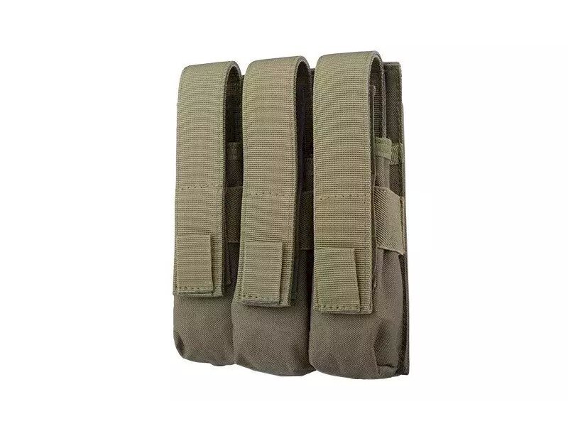Triple magazine pouch for MP5 type magazines - olive Triple magazine pouch for MP5 type magazines - olive