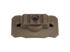 Universal flashlight mount for Wosport Tan helmet