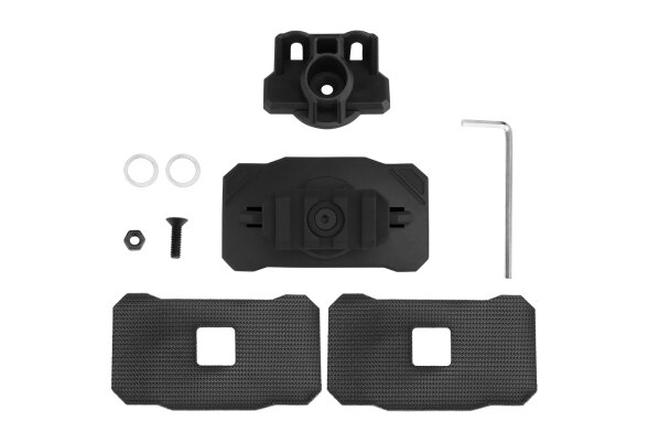 Universal flashlight mount for Wosport helmet Black