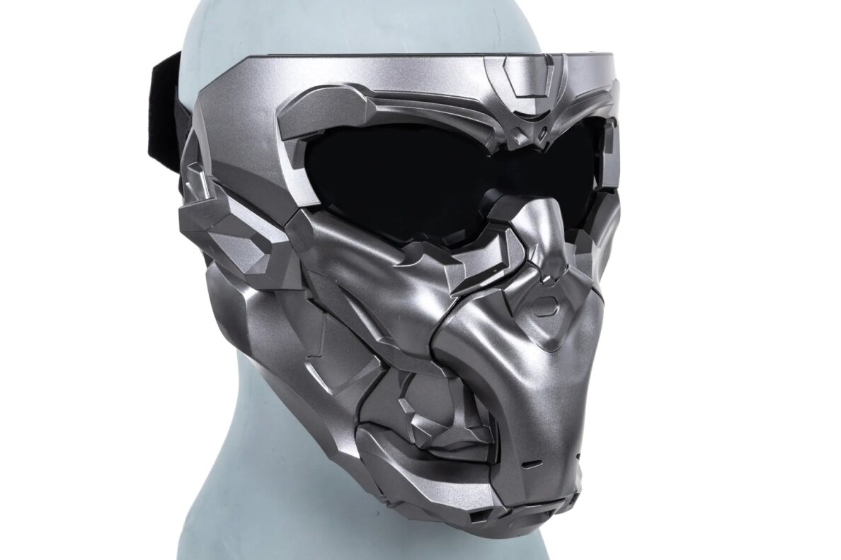 Wosport Doomsday MA-150 2-in-1 Mask Set Light Grey 3
